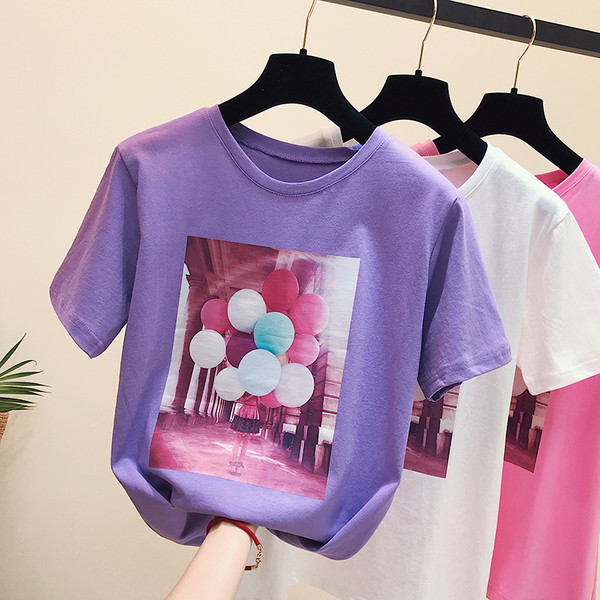 Tricou dama cu aplicare de diferite culori