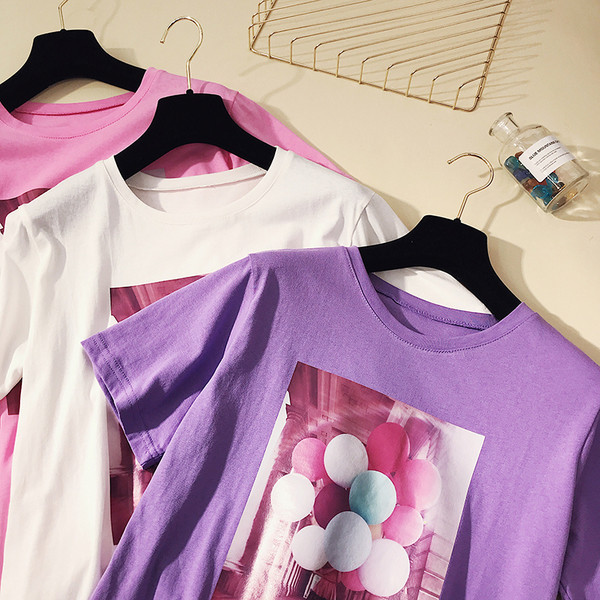 Tricou dama cu aplicare de diferite culori