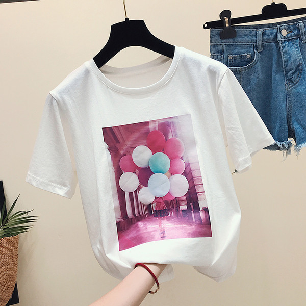 Tricou dama cu aplicare de diferite culori