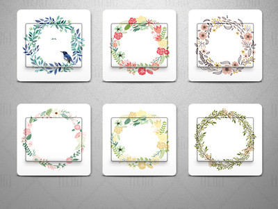 Mici autocolante decorative pentru decor - 6 piese