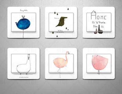 Mici autocolante decorative pentru decor - 6 piese