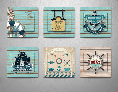 Mici autocolante decorative pentru decor - 6 piese