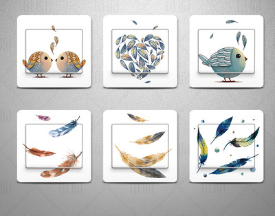 Mici autocolante decorative pentru decor - 6 piese