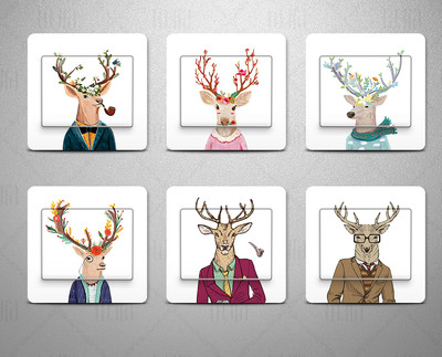 Mici autocolante decorative pentru decor - 6 piese