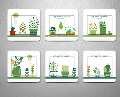 Mici autocolante decorative pentru decor - 6 piese