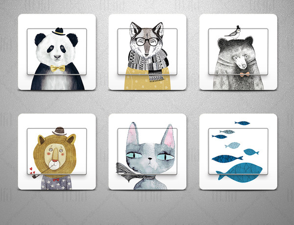 Mici autocolante decorative pentru decor - 6 piese