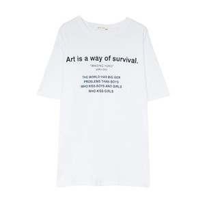 Γυναικείο χιτώνα σε τρία χρώματα με επιγραφή