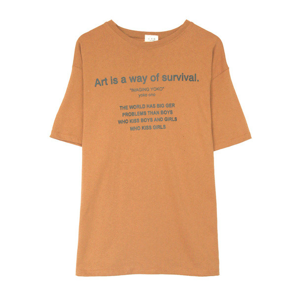 Γυναικείο χιτώνα σε τρία χρώματα με επιγραφή