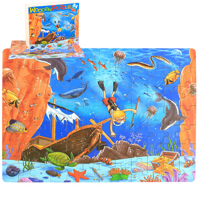 Пъзел от дърво за деца с 84 части