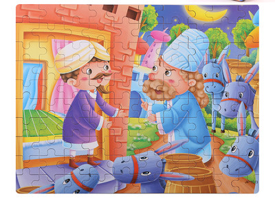 Puzzle din lemn pentru copii din 100 de elemente