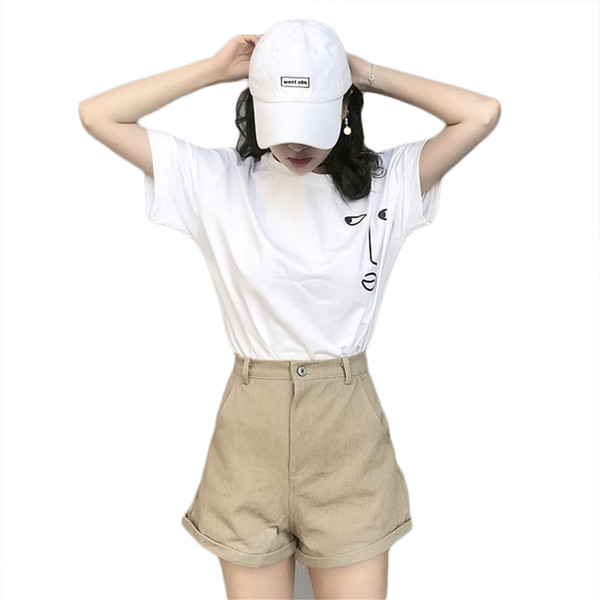 Tricou de damă în patru culori cu aplicație și inscripție