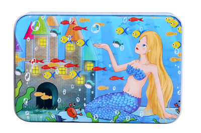 Ξύλινο παιδικό παζλ από 20 κομμάτια και με μεταλλικό κουτί