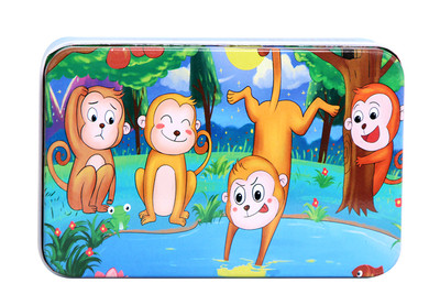 Ξύλινο παιδικό παζλ από 20 κομμάτια και με μεταλλικό κουτί