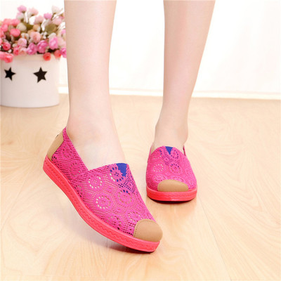 Mocasini casual dama din plasa in culori proaspete