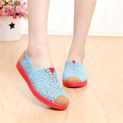 Mocasini casual dama din plasa in culori proaspete