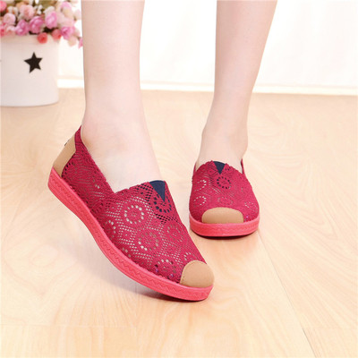 Mocasini casual dama din plasa in culori proaspete