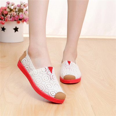 Mocasini casual dama din plasa in culori proaspete