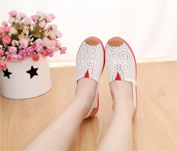 Mocasini casual dama din plasa in culori proaspete