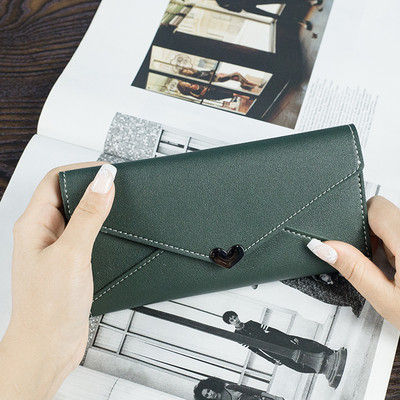 Γυναικείο μακρύ πορτοφόλι σε διάφορα χρώματα