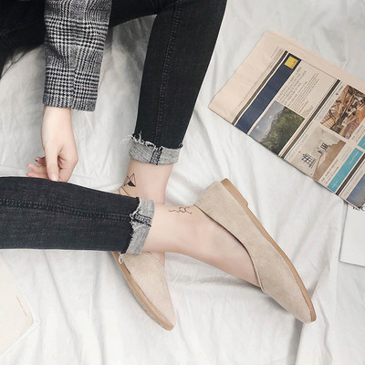 Mocasini de dama din piele intoarsa in mai multe culori