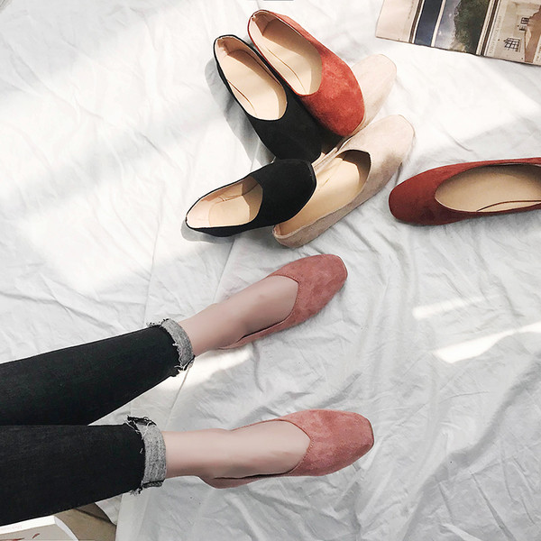 Mocasini de dama din piele intoarsa in mai multe culori