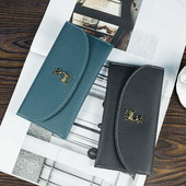 Portofel lung de dama cu decor metalic in diferite culori