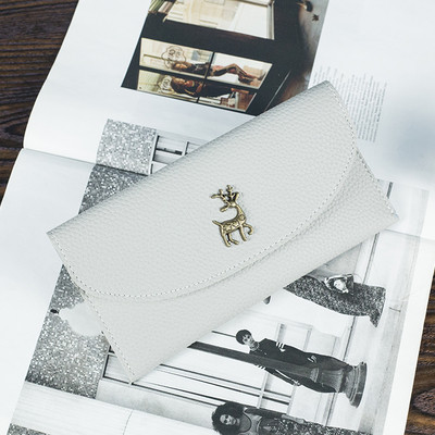 Portofel lung de dama cu decor metalic in diferite culori