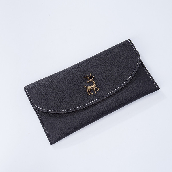 Portofel lung de dama cu decor metalic in diferite culori