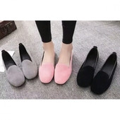 Mocasini de dama din piele intoarsa in trei culori