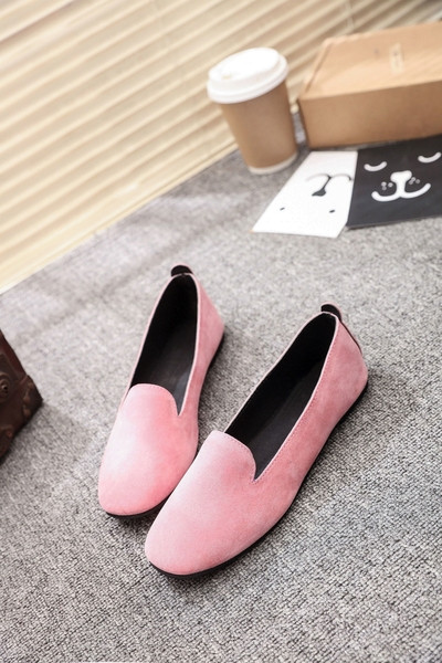 Mocasini de dama din piele intoarsa in trei culori