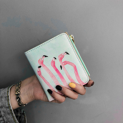 Portofel mic de dama cu motive florale