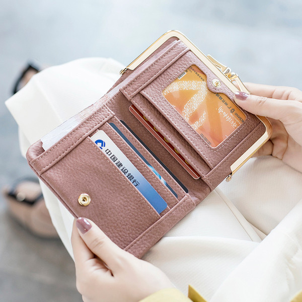 Portofel mic de dama cu aplicare in doua culori