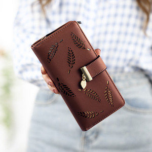 Női hosszú pénztárca négy színben díszítéssel