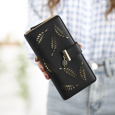 Női hosszú pénztárca négy színben díszítéssel