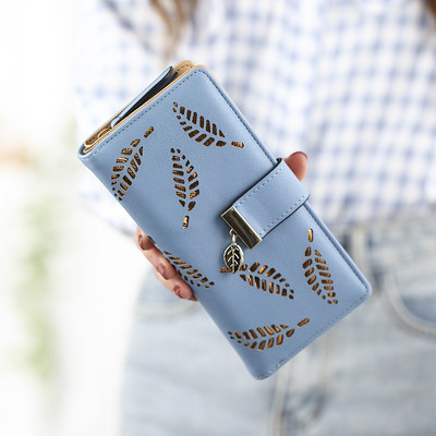 Női hosszú pénztárca négy színben díszítéssel