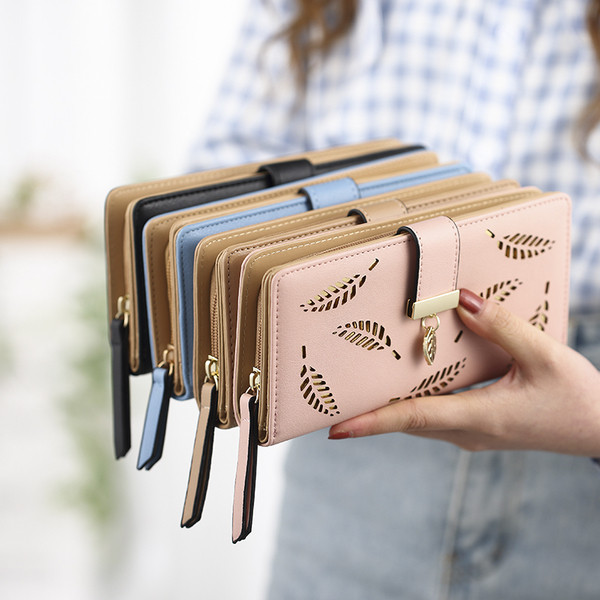 Női hosszú pénztárca négy színben díszítéssel