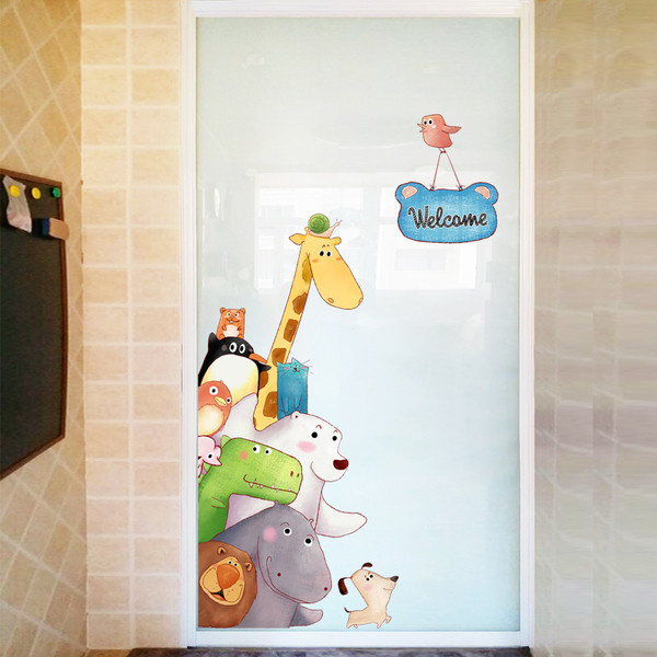 Αυτοκόλλητο με διάφορα ζώα