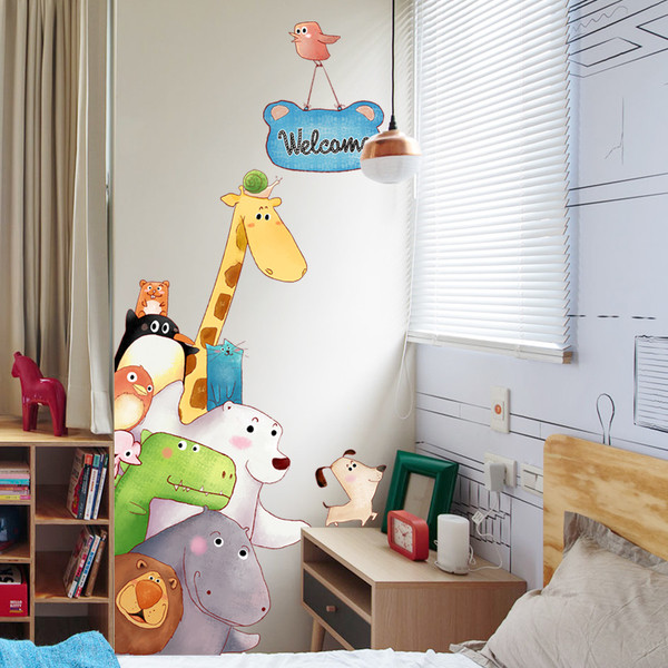 Αυτοκόλλητο με διάφορα ζώα