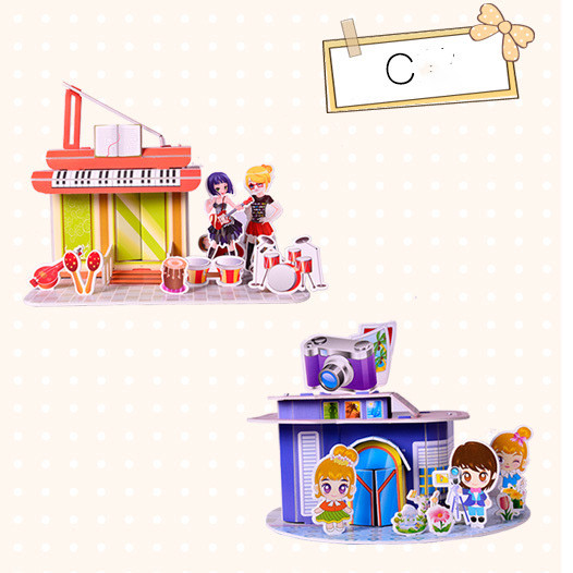 Puzzle de hârtie 3D pentru copii