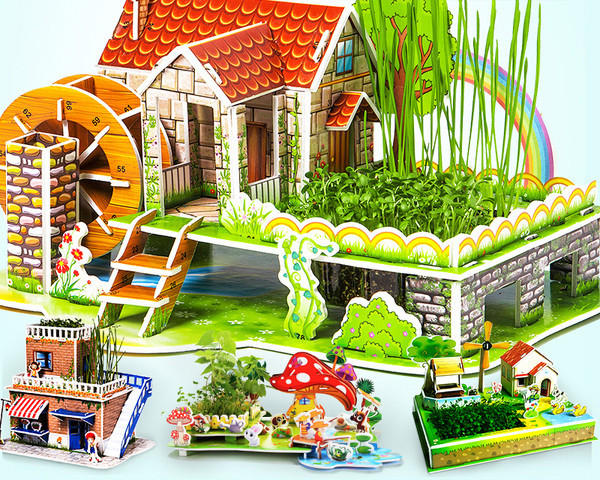 Puzzle 3D din hârtie pentru copii