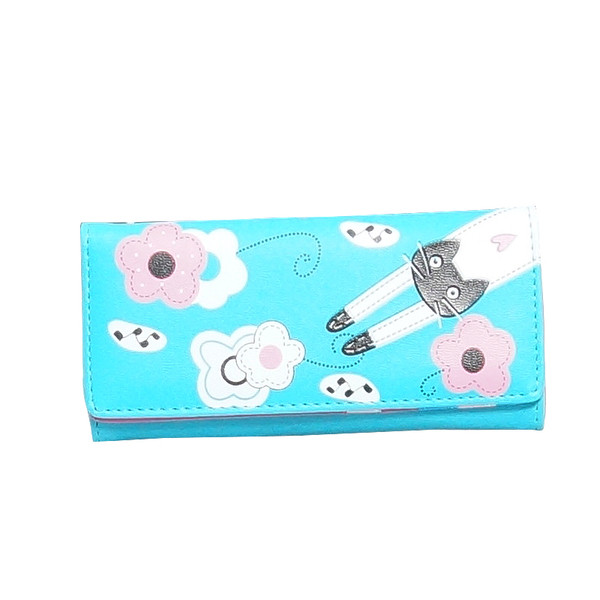 Γναικέιο  μακρύ πορτοφόλι με διαφορετικές εφαρμογές