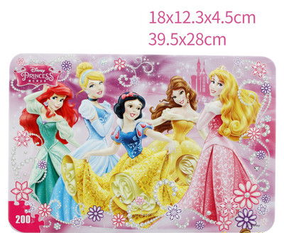 Детски пъзел с анимация от 200 части с метална кутия