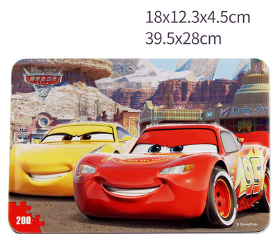 Детски пъзел с анимация от 200 части с метална кутия