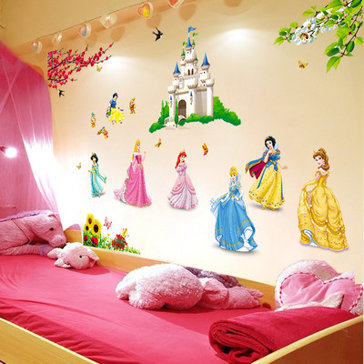 Children`s wall stickers with cartoon characters