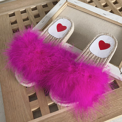 Papuci dama cu puf in diferite culori