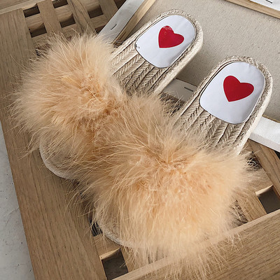 Papuci dama cu puf in diferite culori