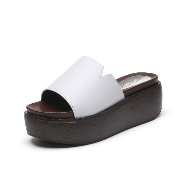 Papuci casual dama cu talpa inalta in trei culori