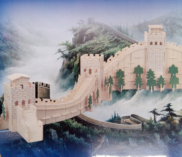 Nagyméretű fa háromdimenziós puzzle több modellben