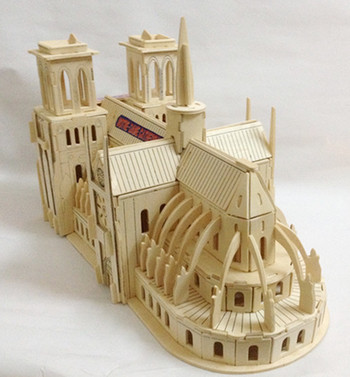 Τρισδιάστατο ξύλινο παζλ-Notre Dame στο Παρίσι 141 στοιχεία