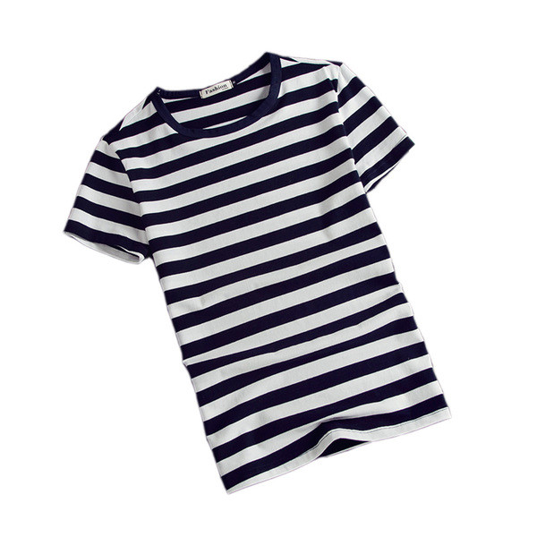 Tricou bărbătesc cu dungi în trei culori